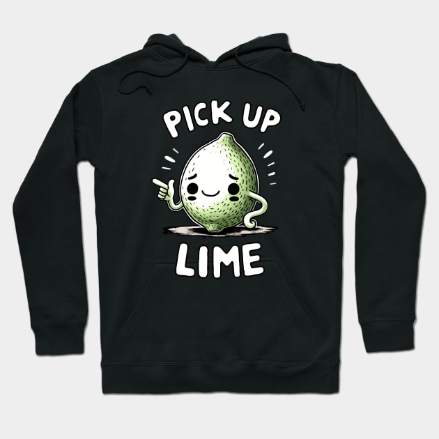 Pick up Line happy Lime Hoodie by DoodleDashDesigns